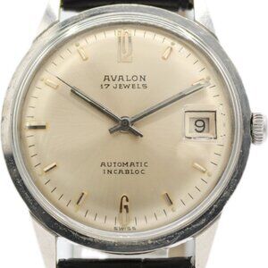 Vintage 35mm Avalon Date Men's Automatic Wristwatch AS 1700/01 Germany Steel